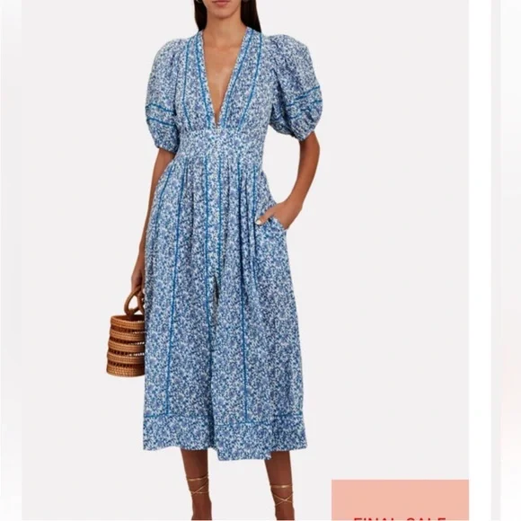 Poupette St. Barth’s Blue Floral Dress - Picture 2 of 10